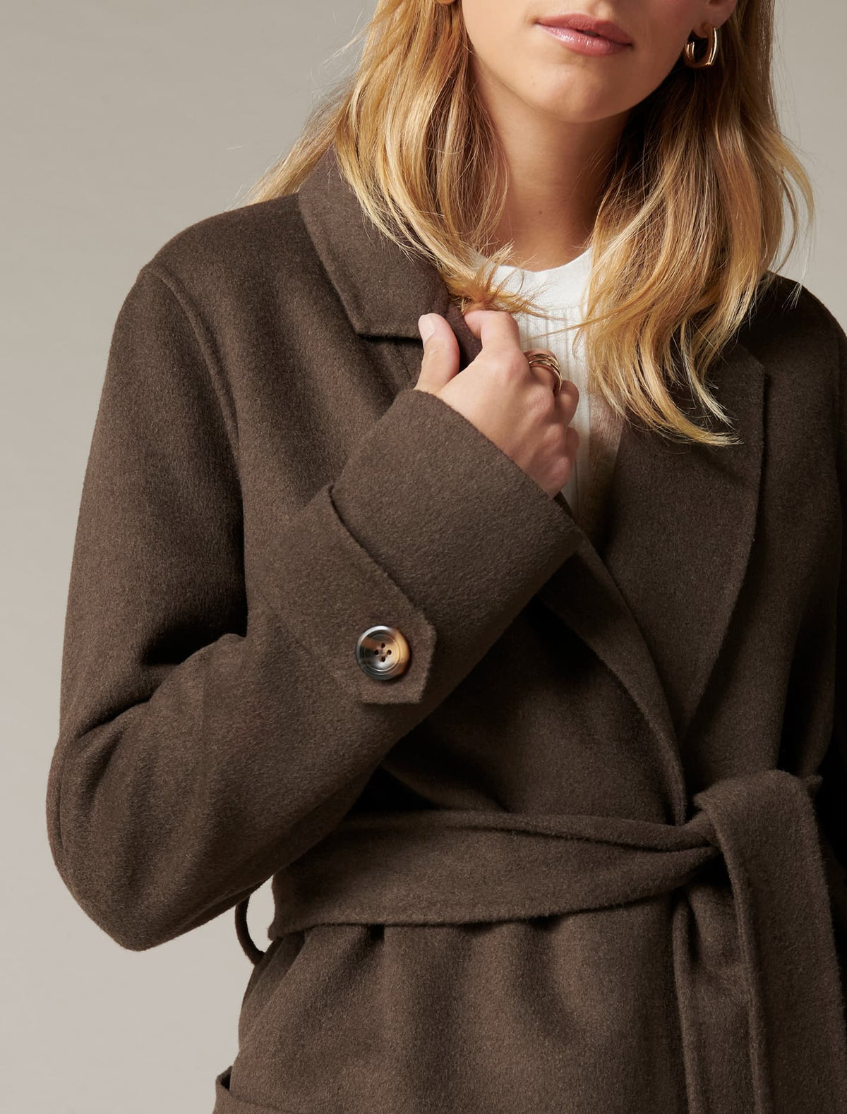 Hanna wrap coat Chocolate