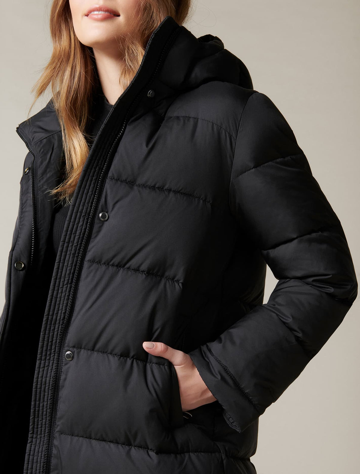 Natasha Long puffa Black