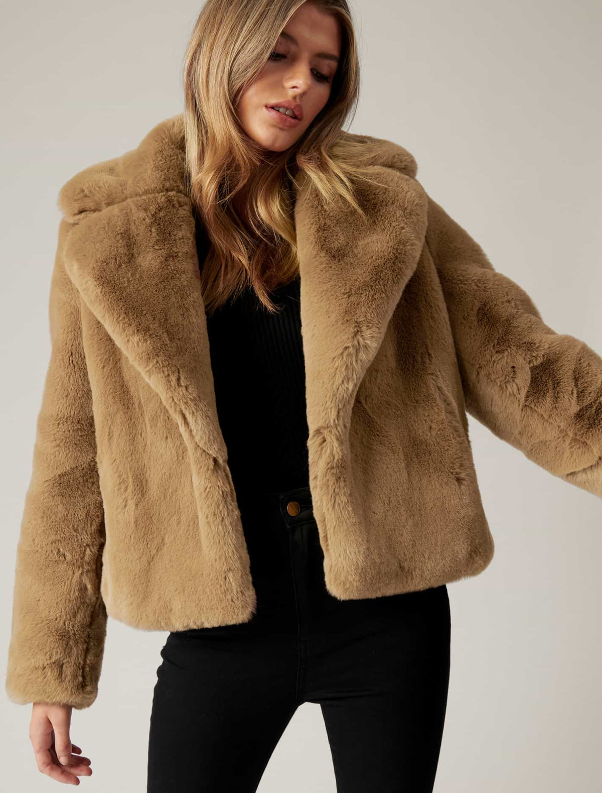 Alicia Fur Coat Chocolate