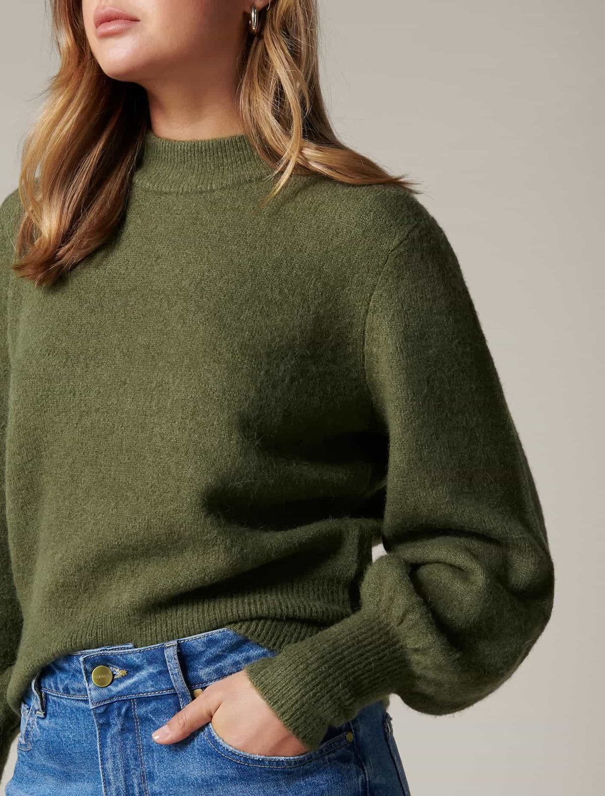 Krissie Brushed Knit Jumper Oregano