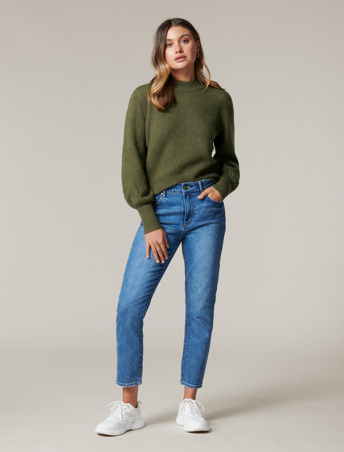Krissie Brushed Knit Jumper Oregano