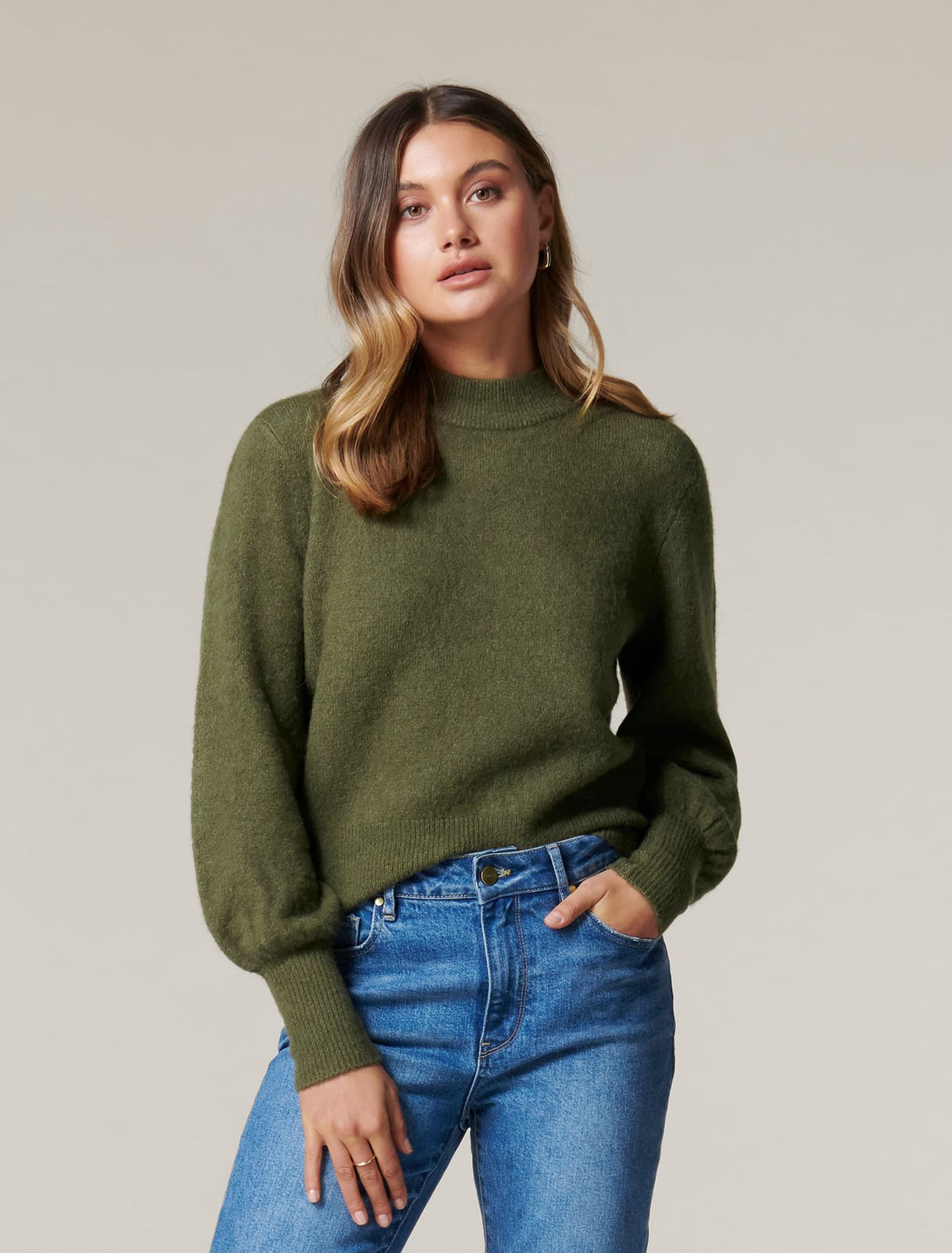 Krissie Brushed Knit Jumper Oregano