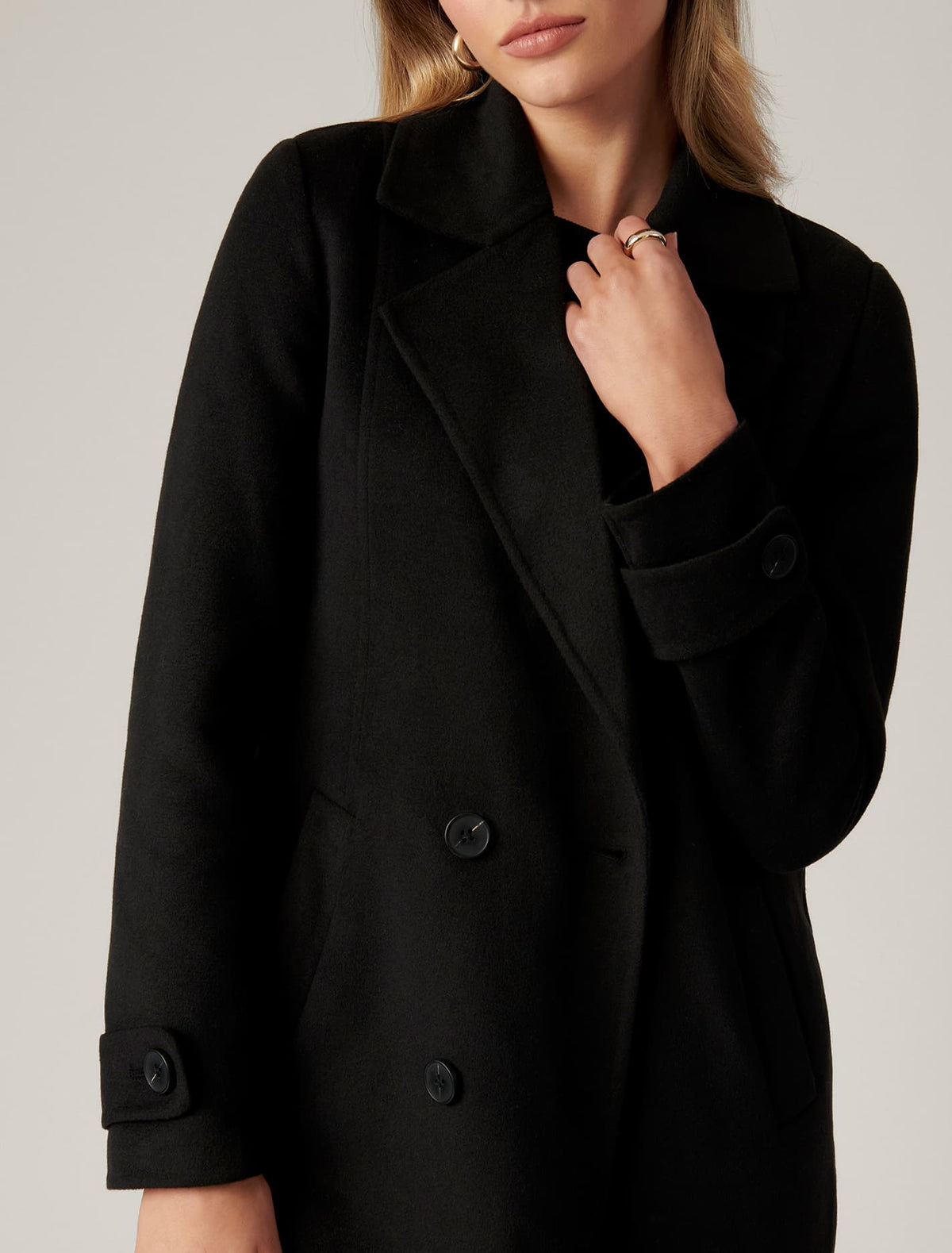 Jane felled coat Black