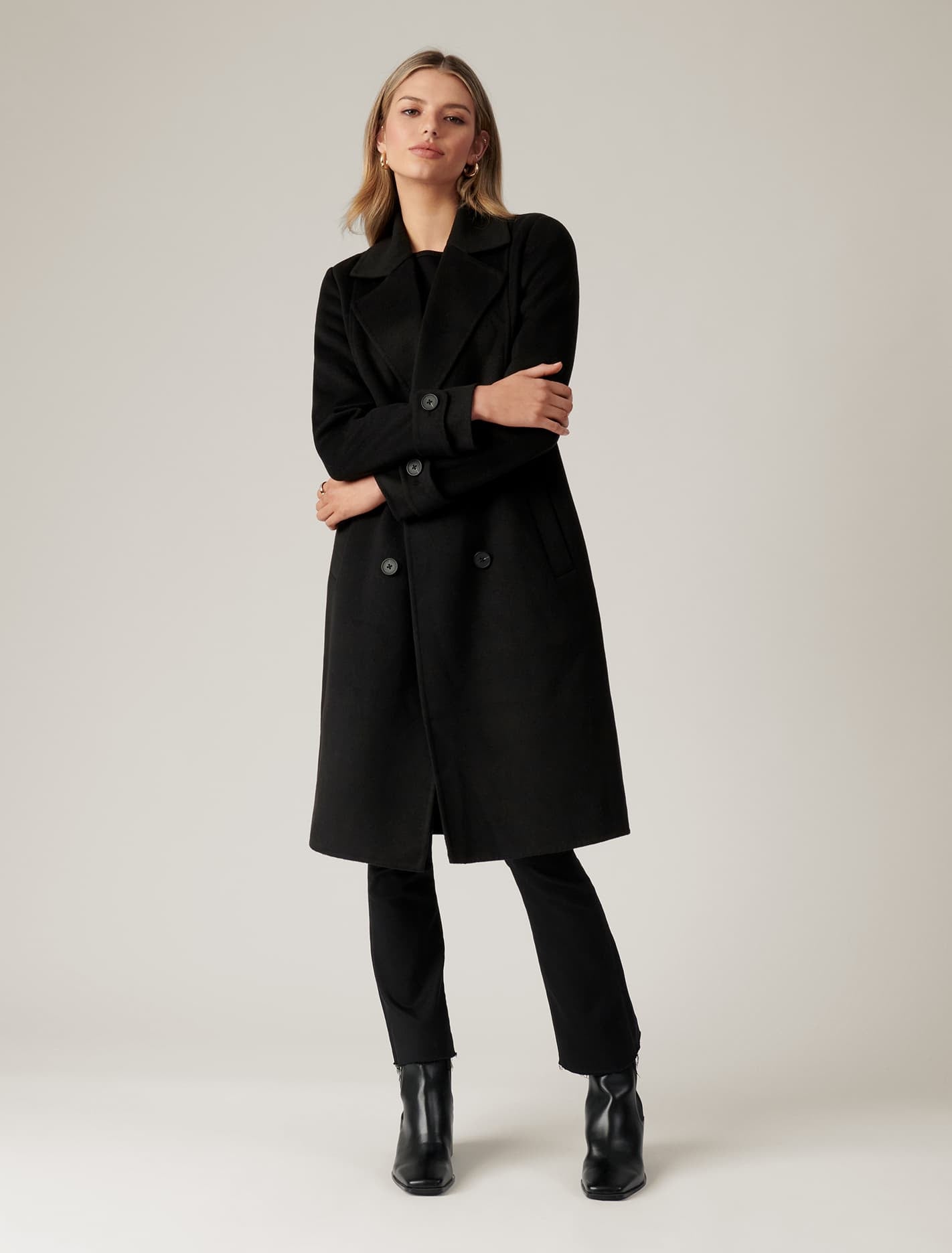 Jane felled coat Black