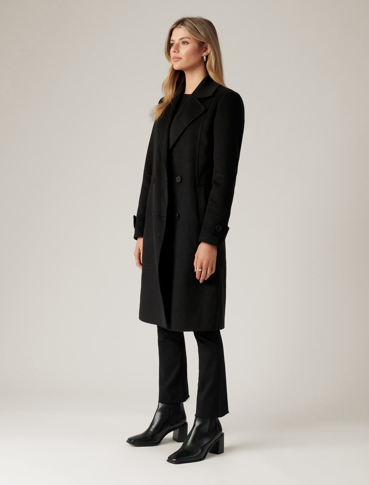 Jane felled coat Black