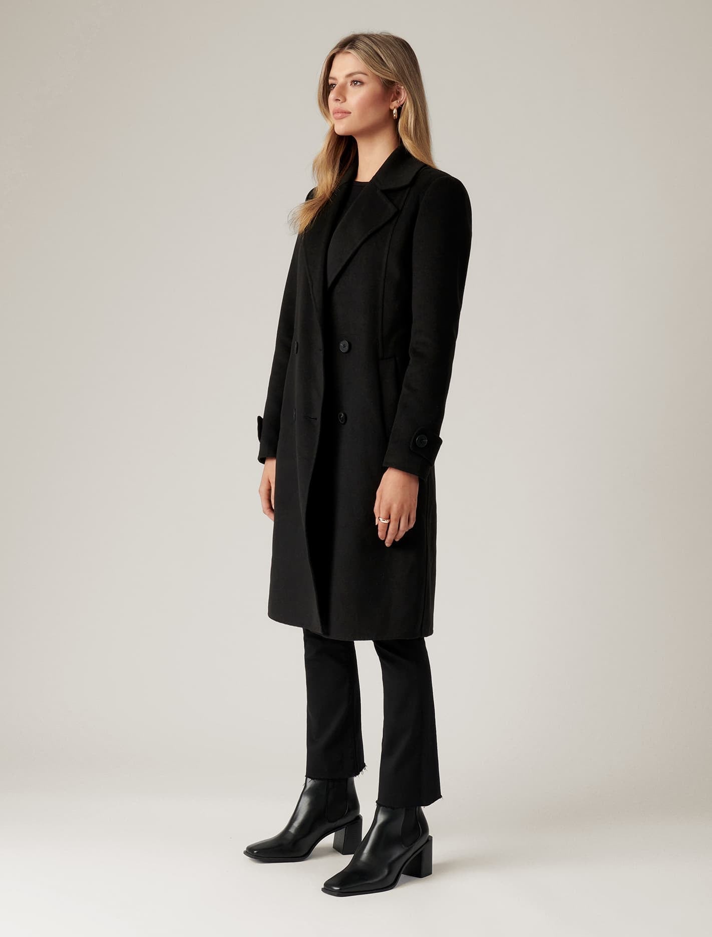 Jane felled coat Black