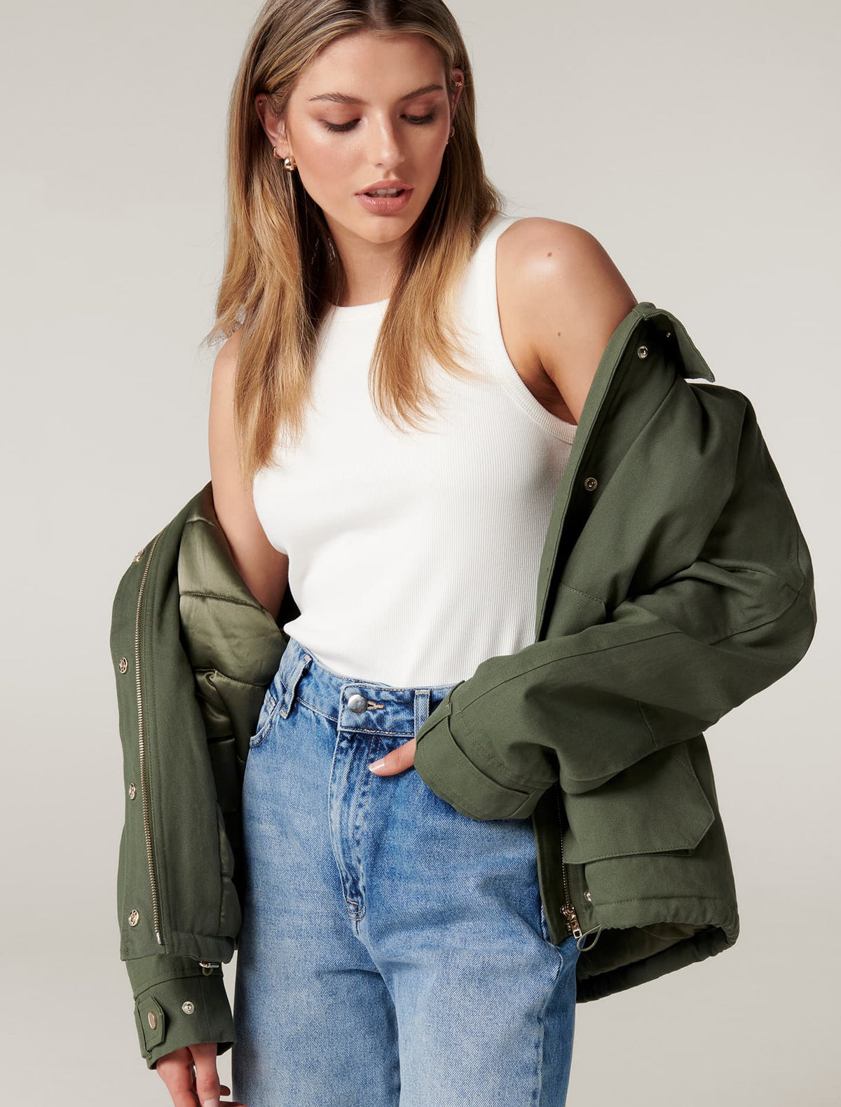Elle short parka Khaki