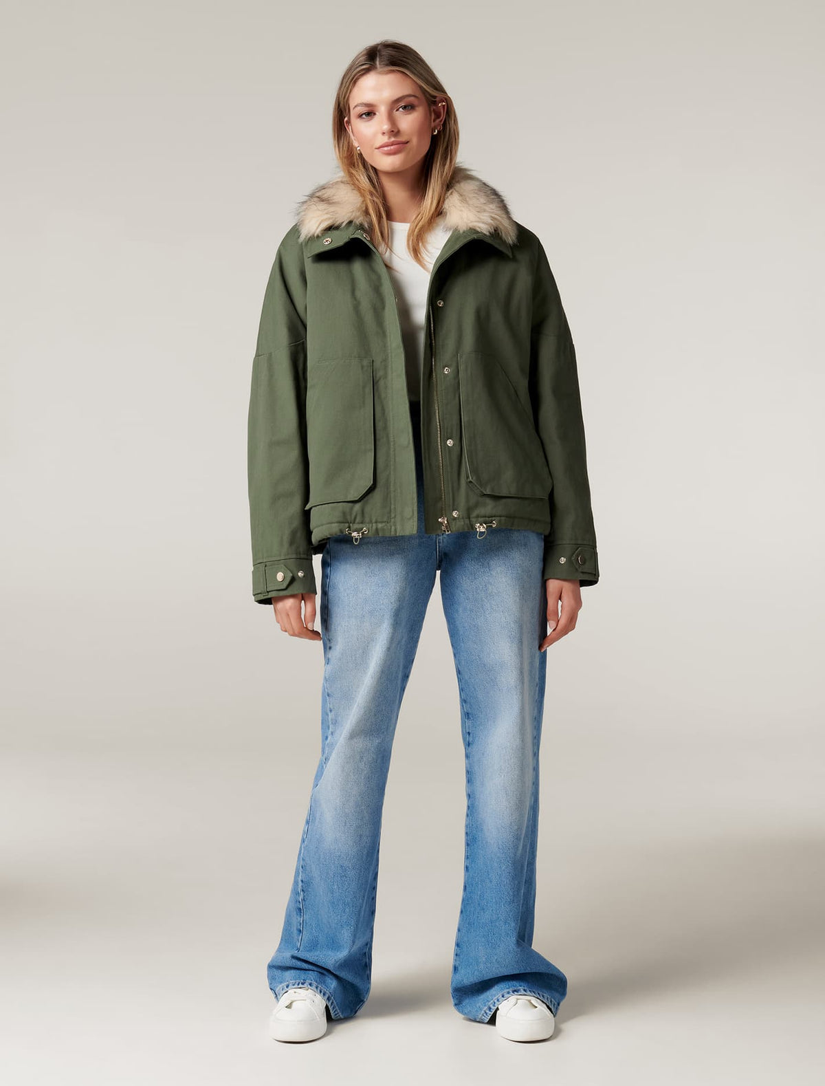 Elle short parka Khaki