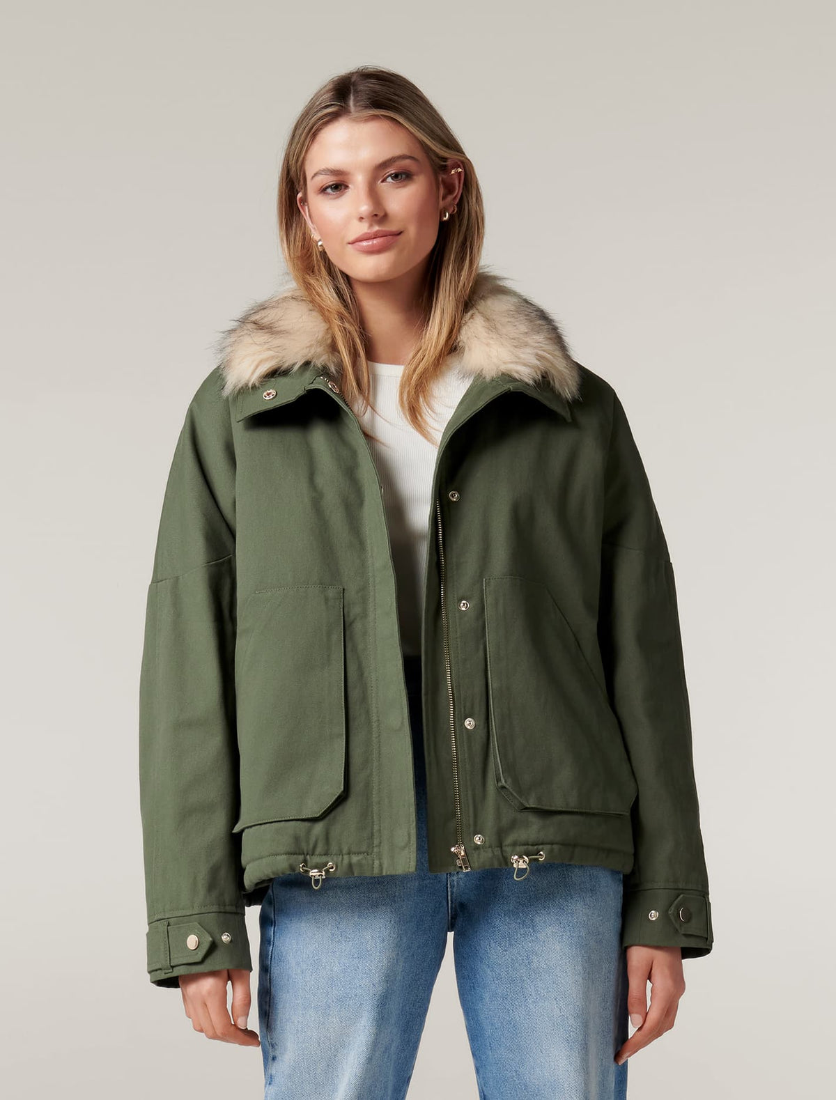 Elle short parka Khaki