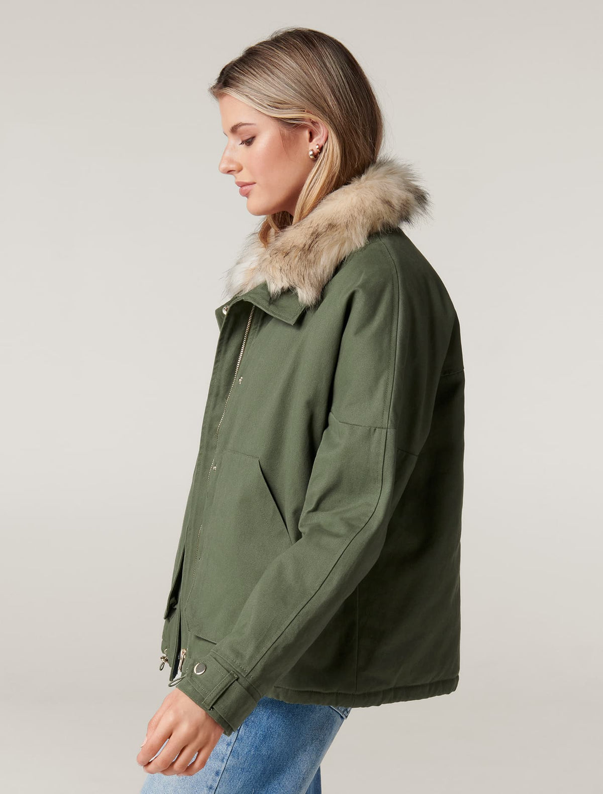 Elle short parka Khaki