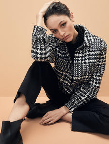 Houndstooth shacket