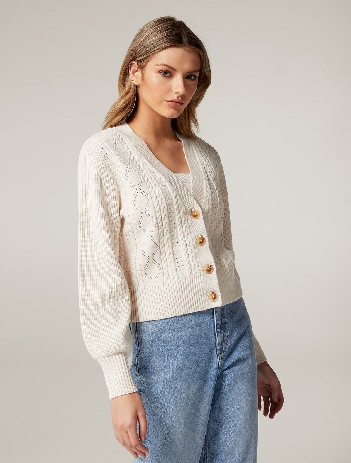 Dixon Cardigan and Knit Tank Set Bone