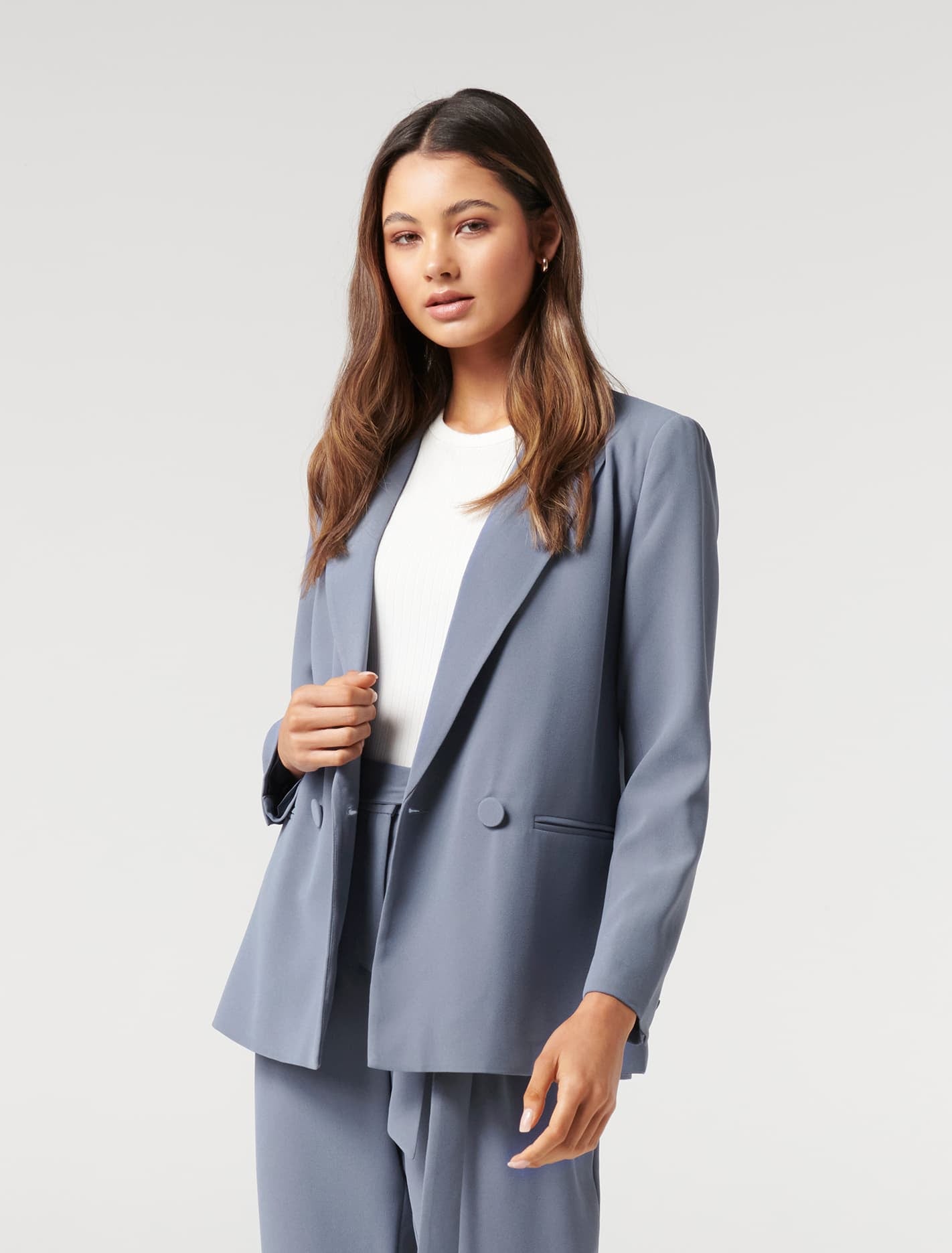 Penny Petite Oversized Blazer  Workwear Blue