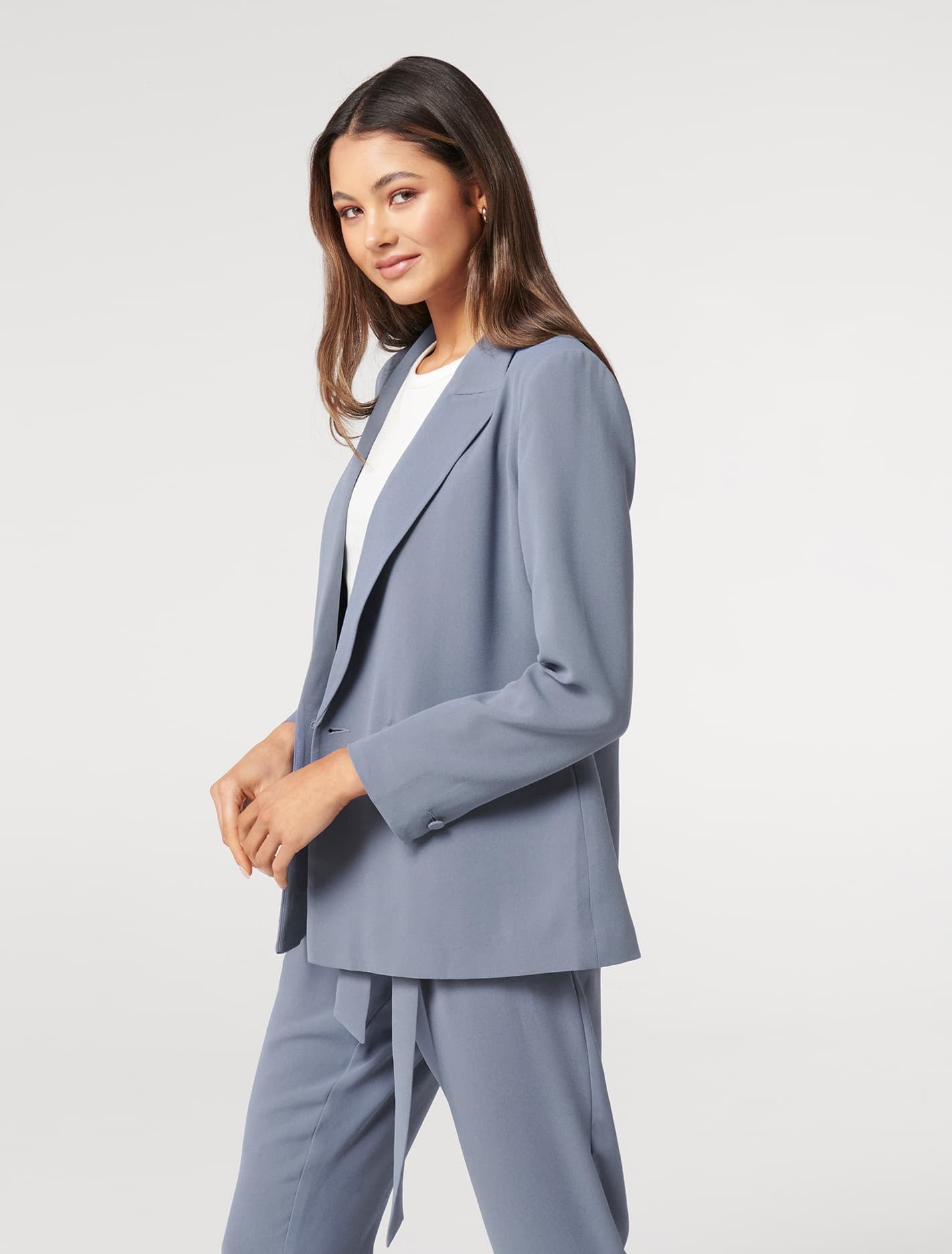 Penny Petite Oversized Blazer  Workwear Blue