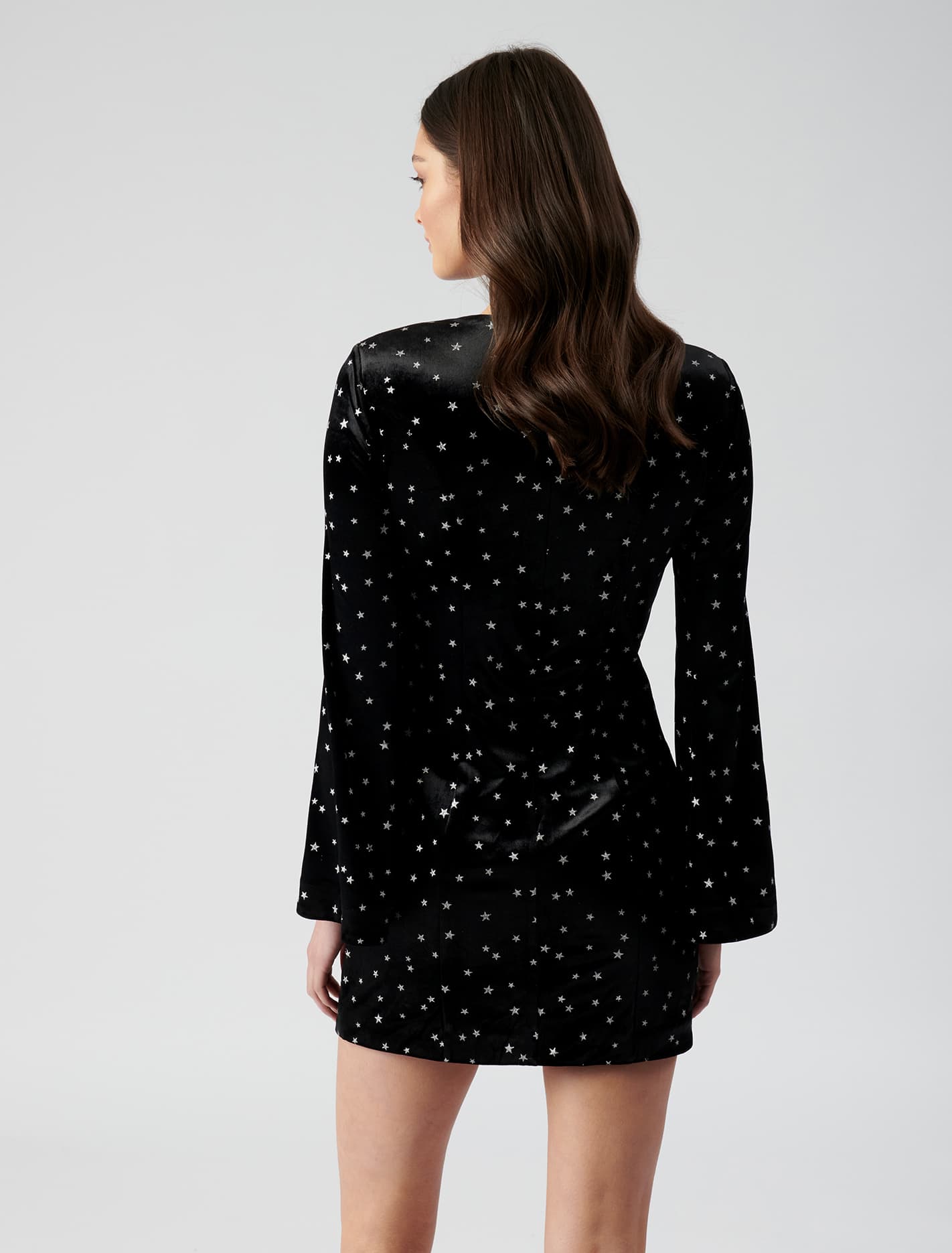 Mardi Star Dress Black Silver Star