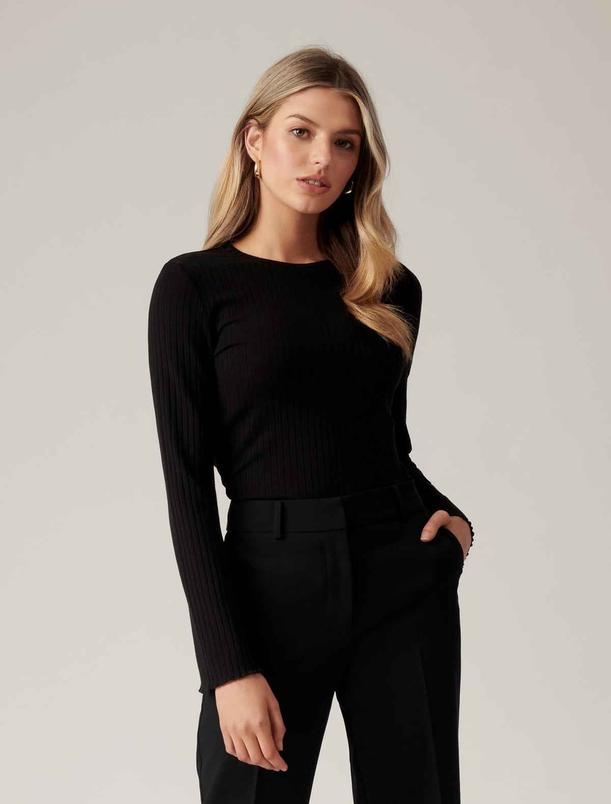 Sofia Flare Sleeve Top Black