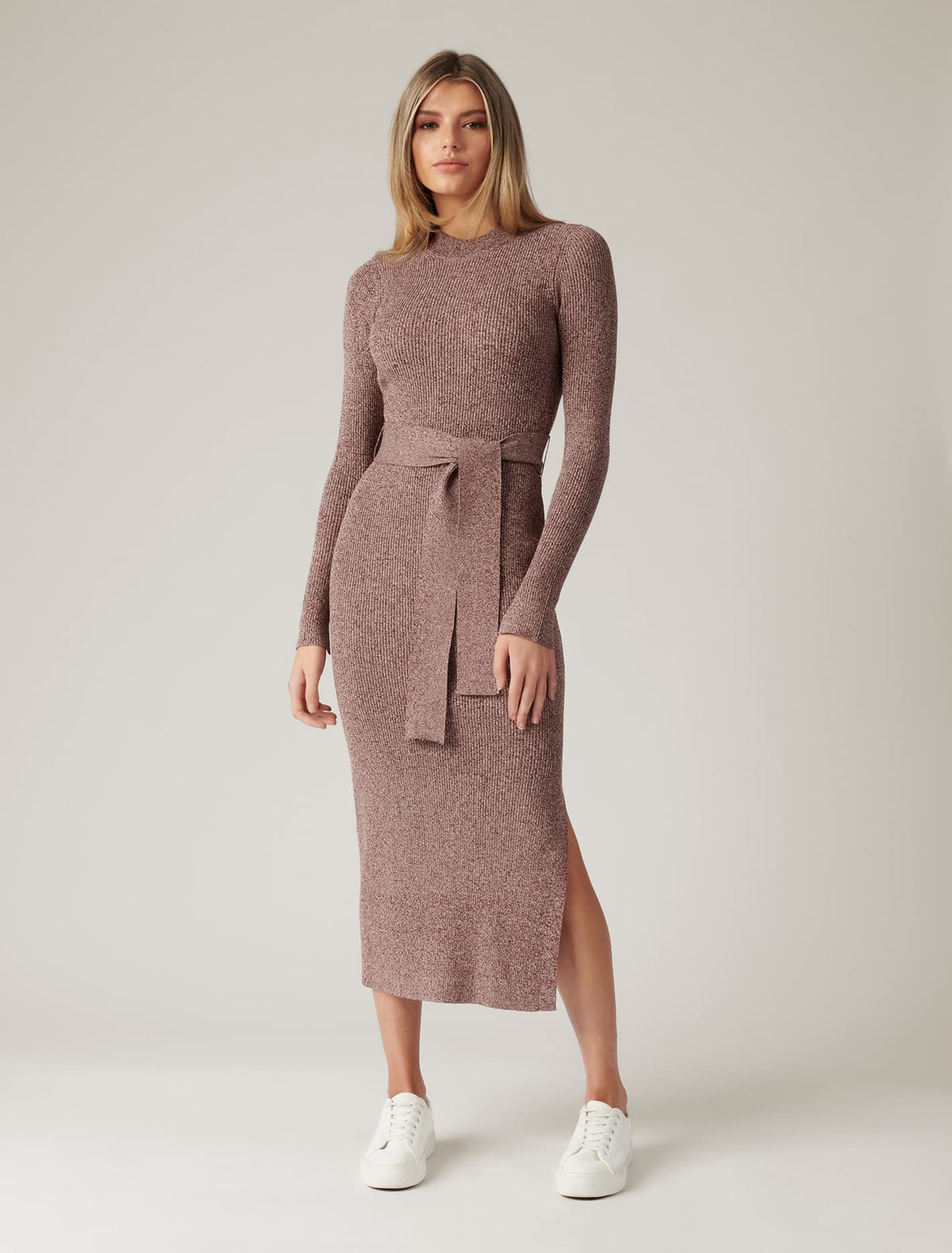 Grayson Midi Knit Dress Rust Twist