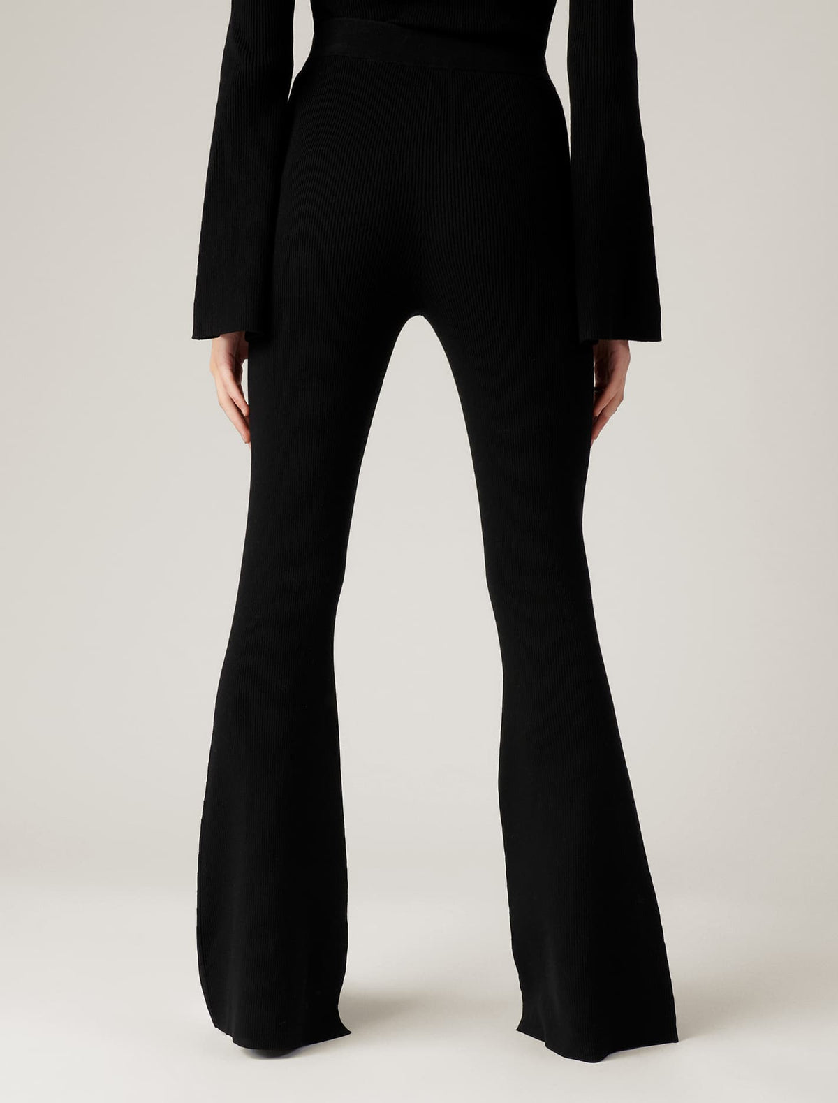 Steph Rib Knit Pant Black