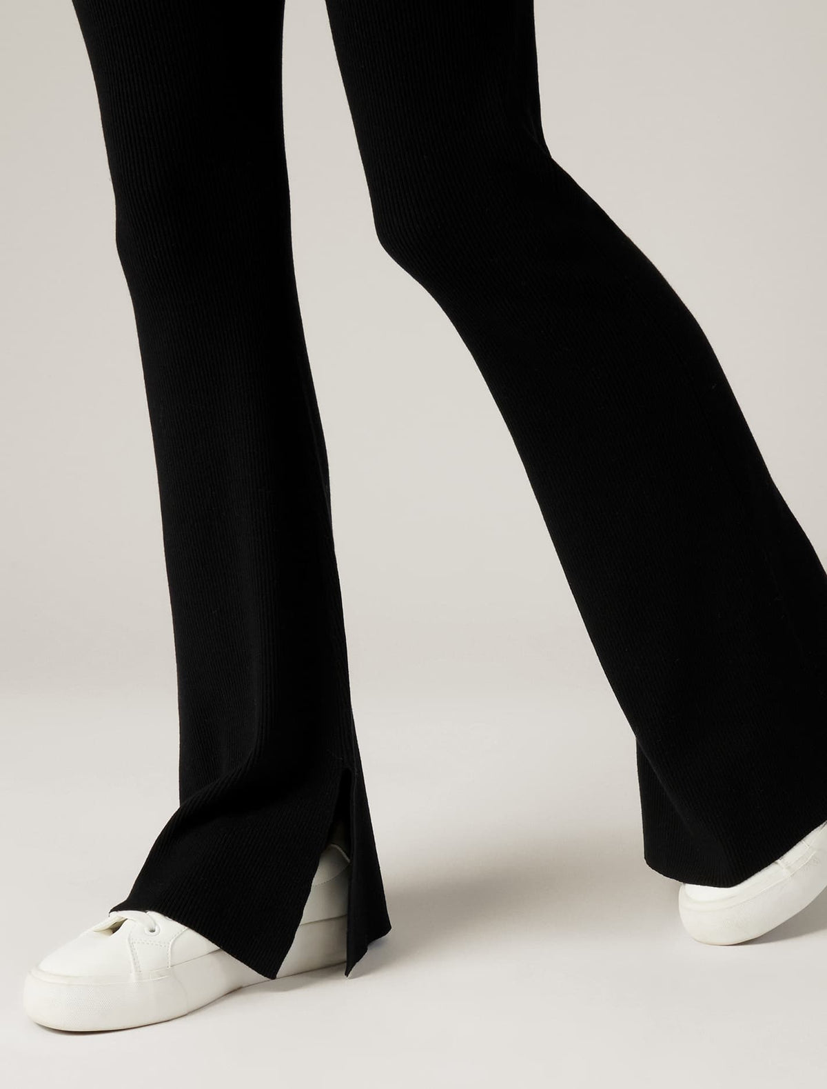 Steph Rib Knit Pant Black