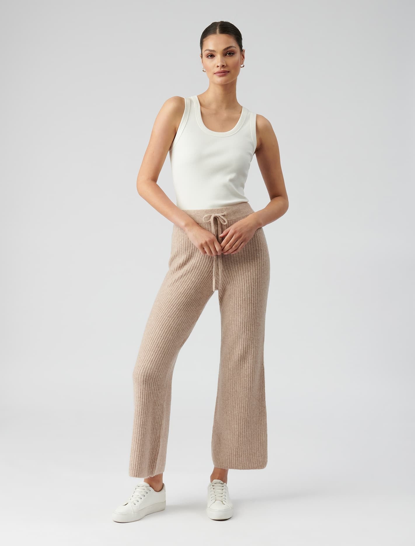 Macie Rib Knit Pant oatmeal