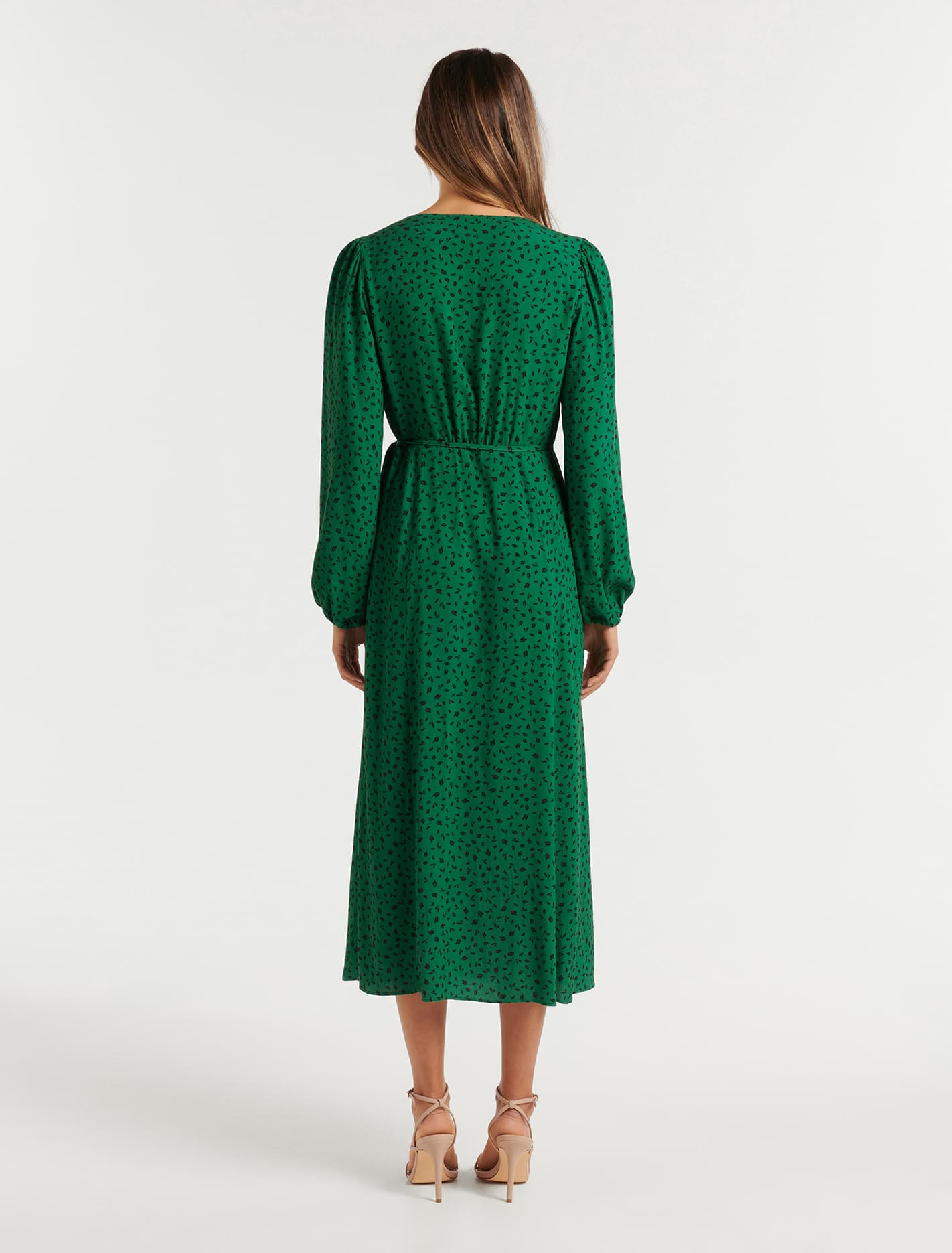 Nova Midi Wrap Dress Forest Hill Ditsy