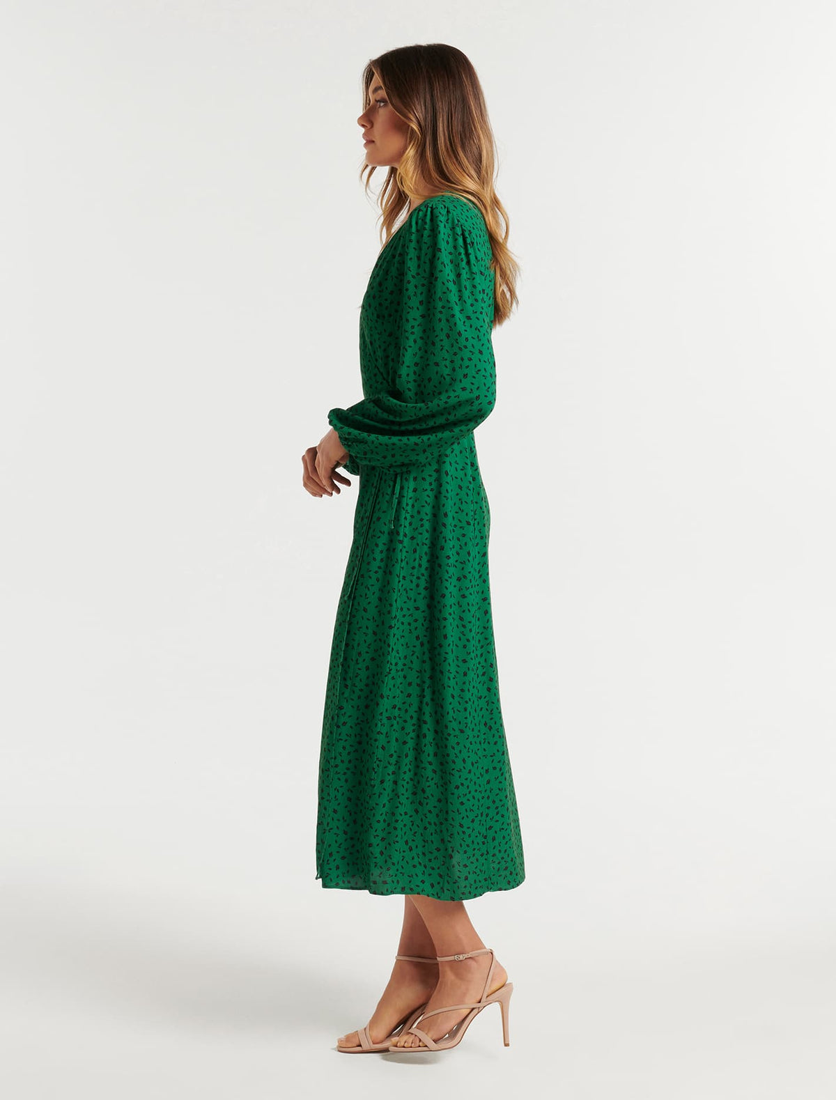 Nova Midi Wrap Dress Forest Hill Ditsy