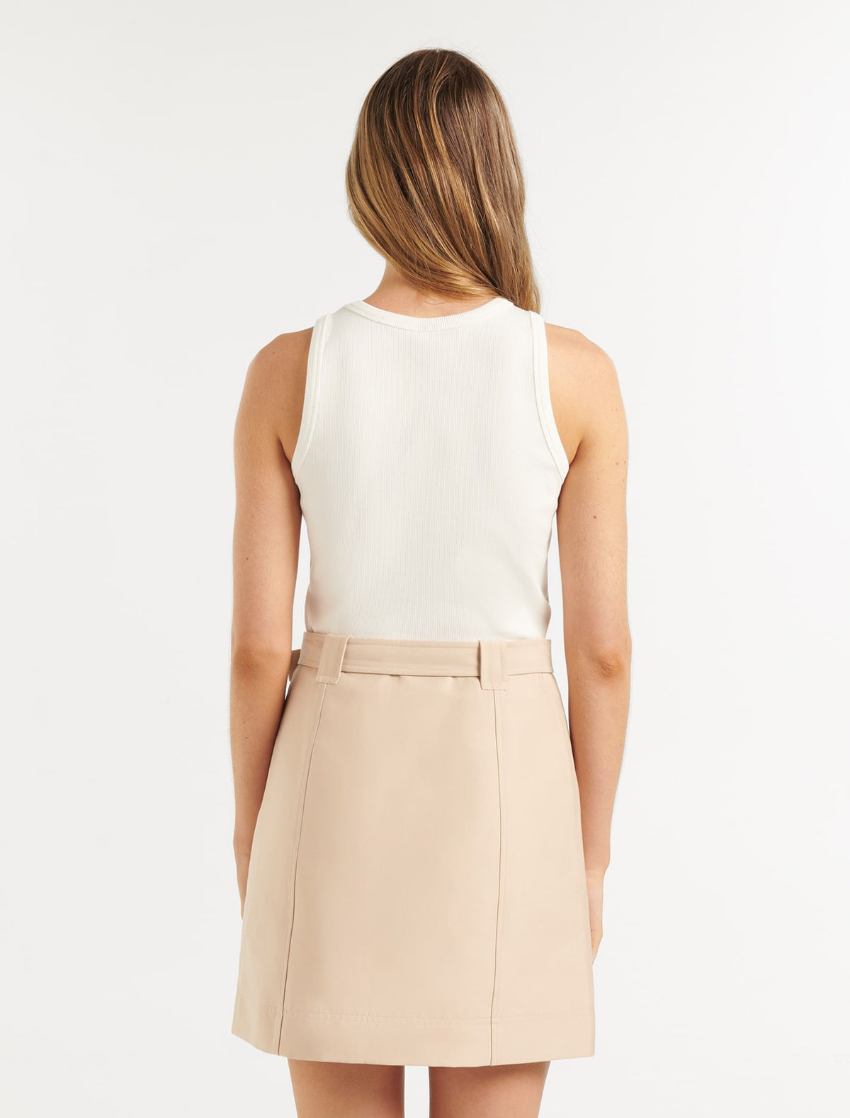Remi Rib Racer Tank White