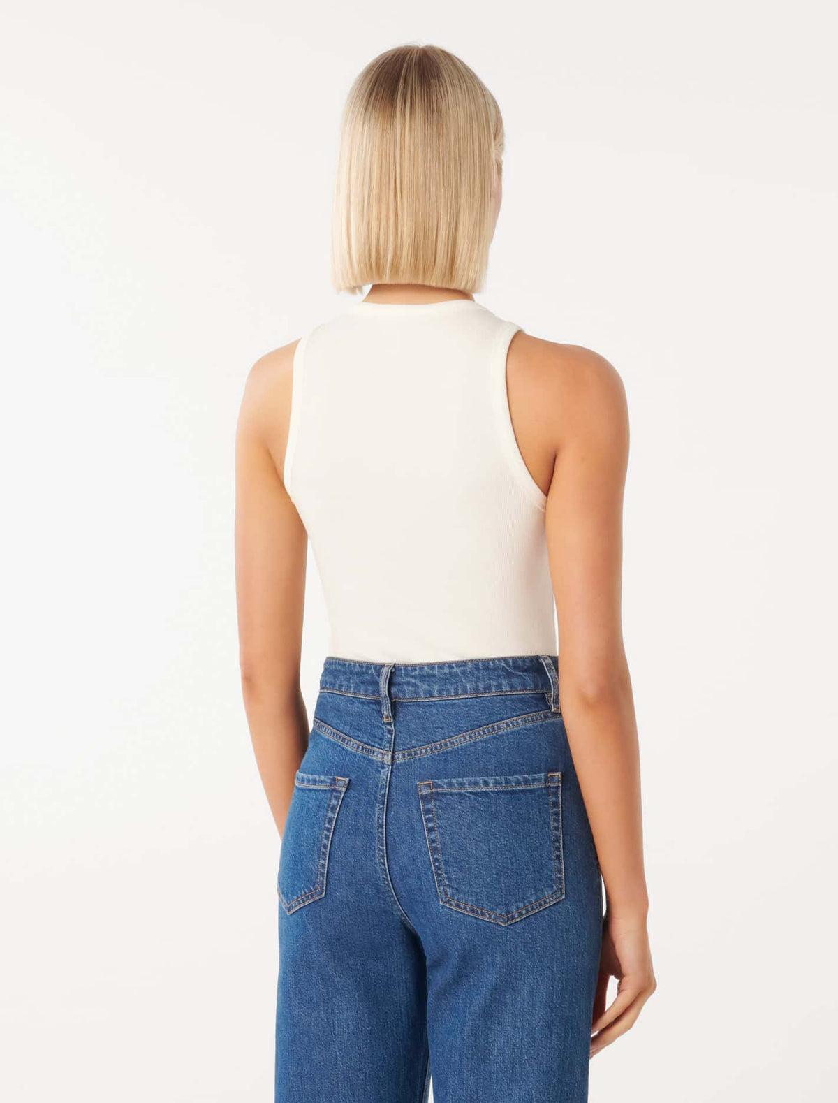 Remi Rib Racer Tank Porcelain