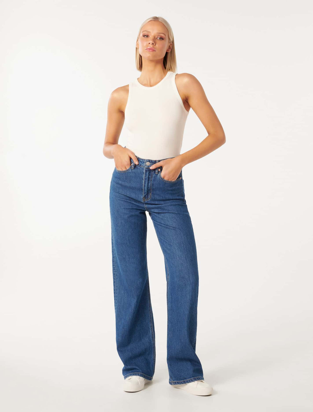Remi Rib Racer Tank Porcelain