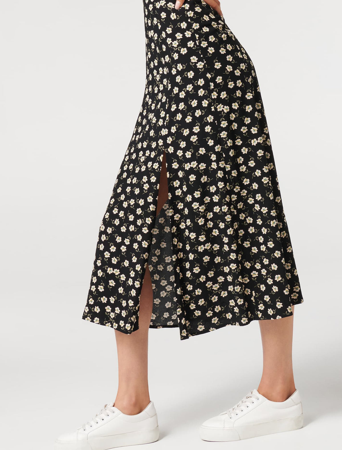 Estelle Column Split Midi Skirt Providence Ditsy