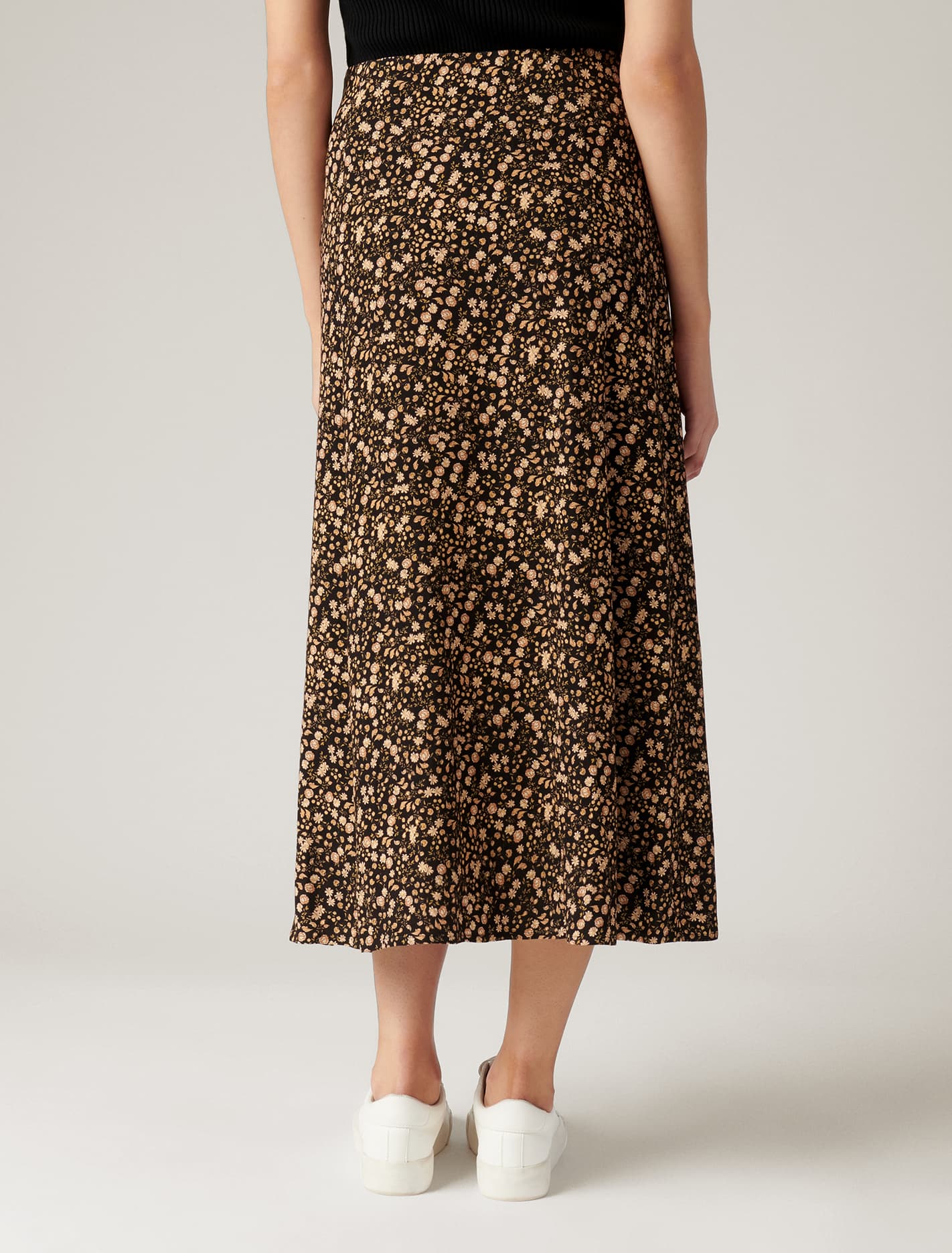 Estelle Column Split Midi Skirt Folklore Ditsy
