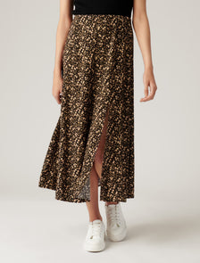 Estelle Column Split Midi Skirt Folklore Ditsy