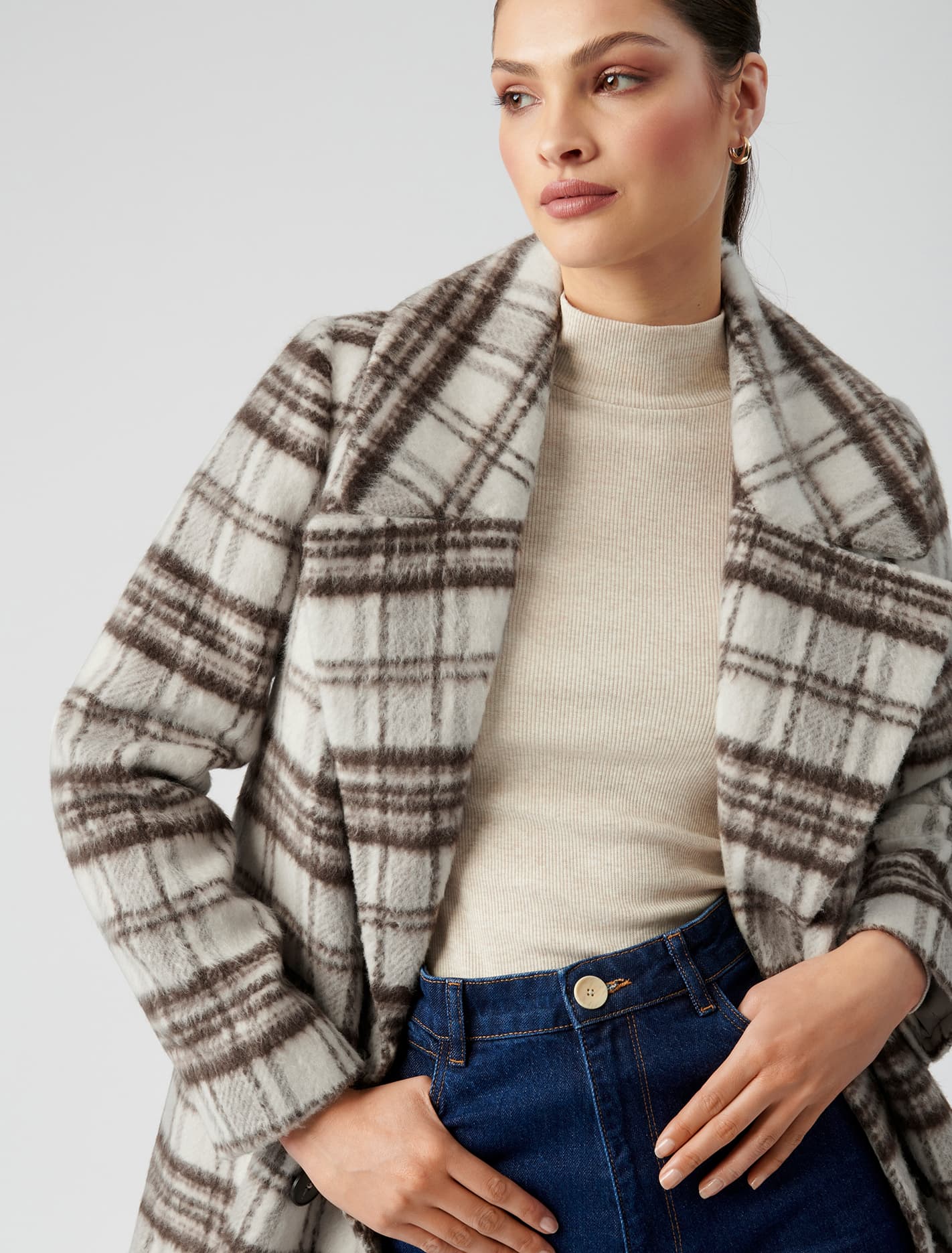 Melissa check coat