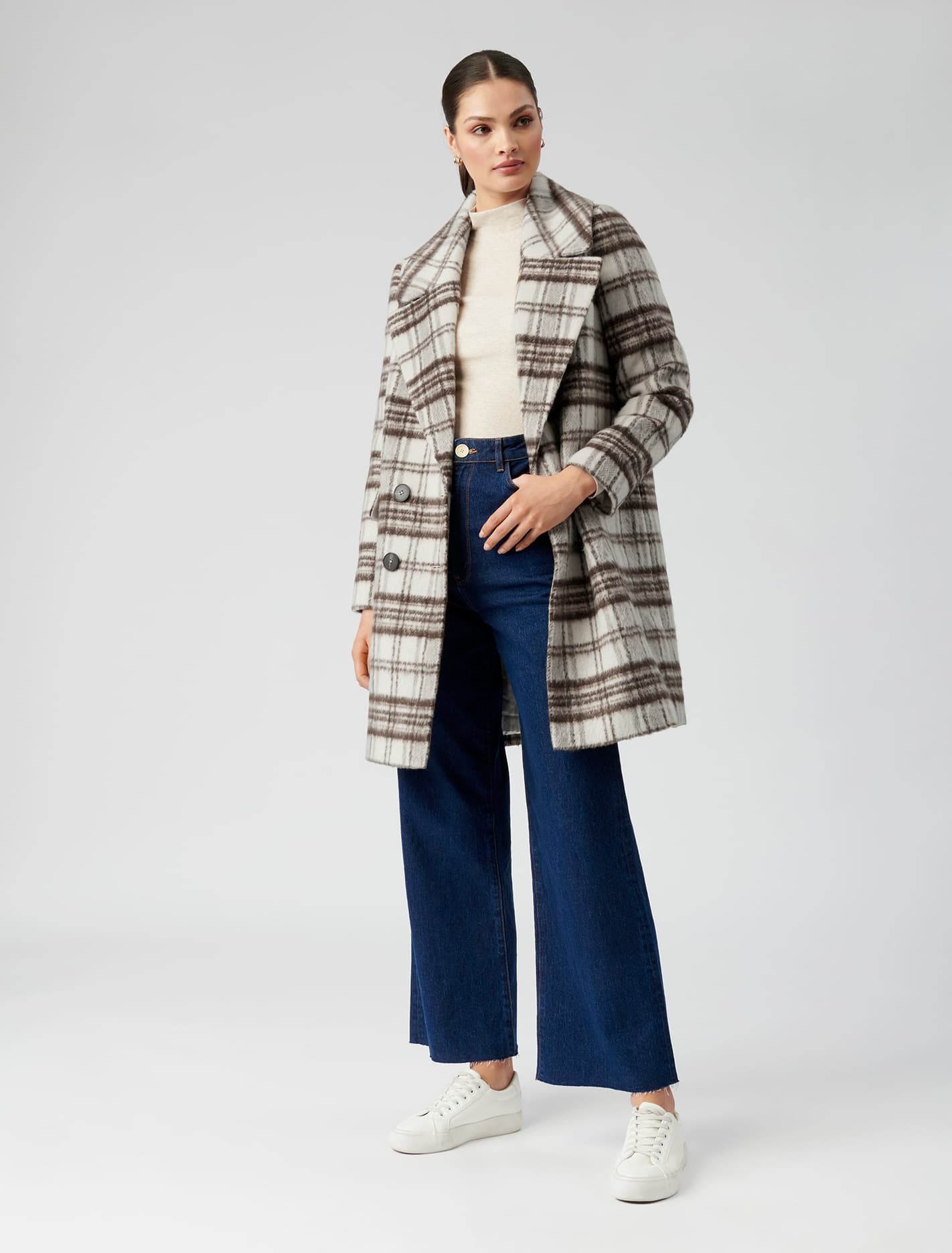 Melissa check coat