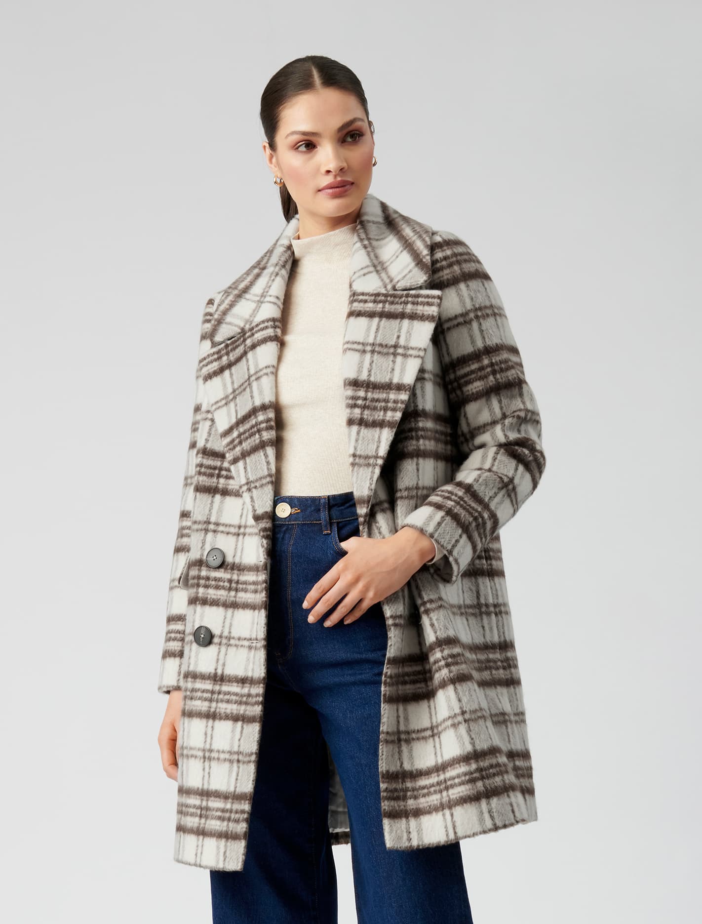 Melissa check coat