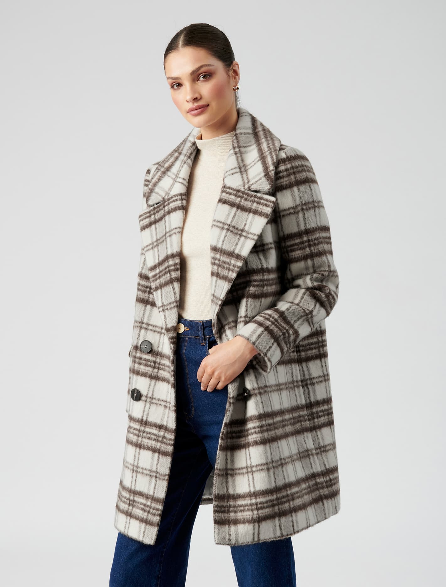 Melissa check coat