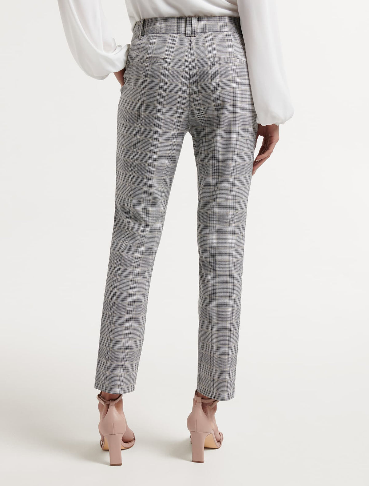 Grace 7/8th Slim Pants Grey Check