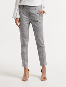Grace 7/8th Slim Pants Grey Check