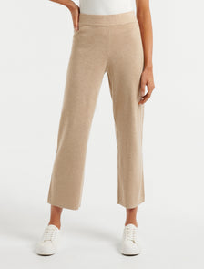 Hailey Clean Knit Pant Soft Camel