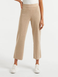 Hailey Clean Knit Pant Soft Camel