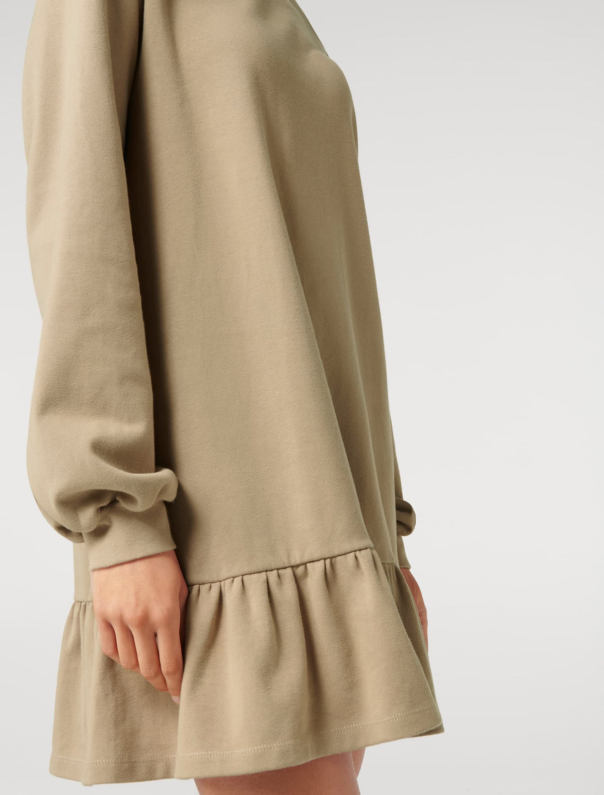 Lori Peplum Sweat Dress Coffee
