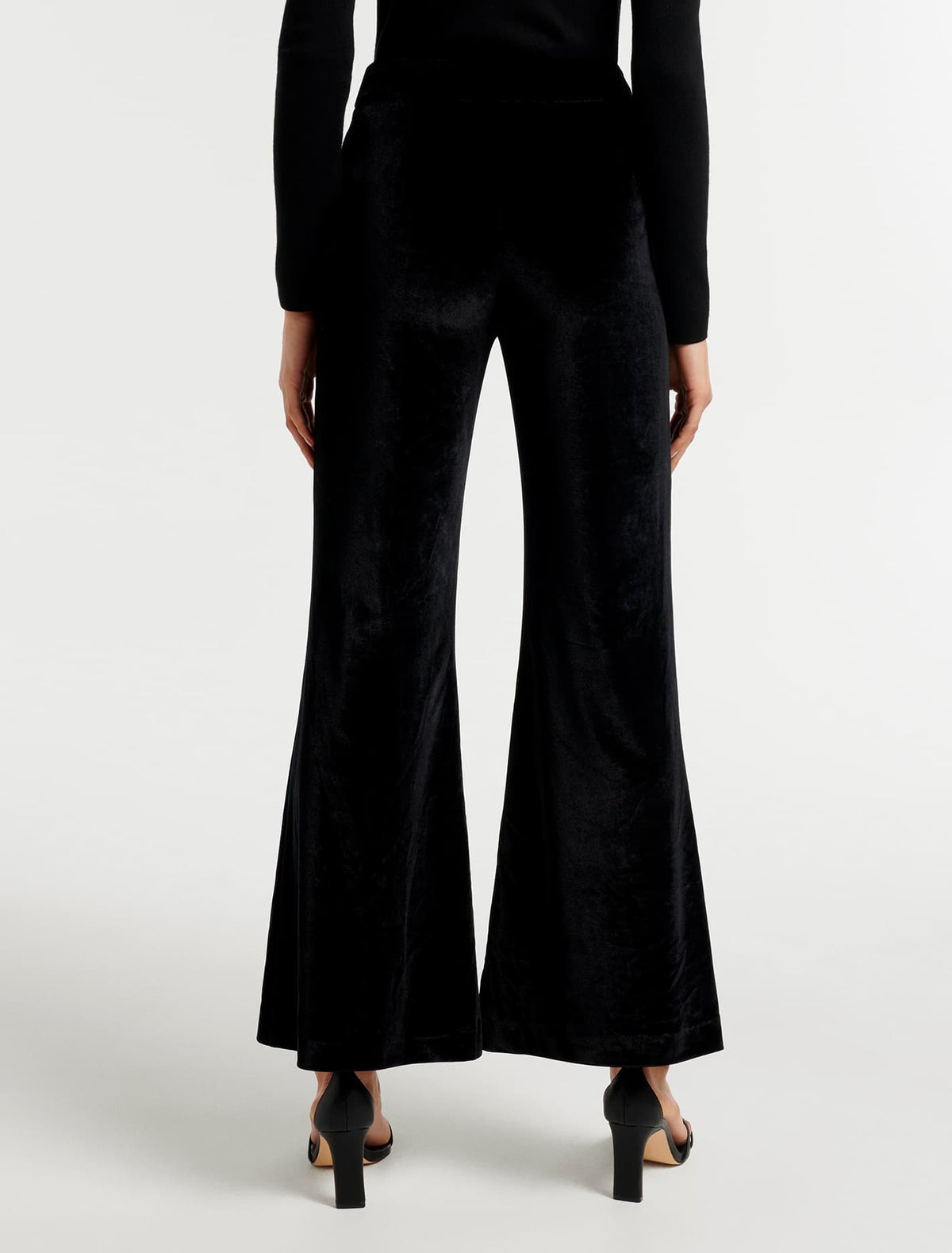 Valentina Velvet Flare Pants Black