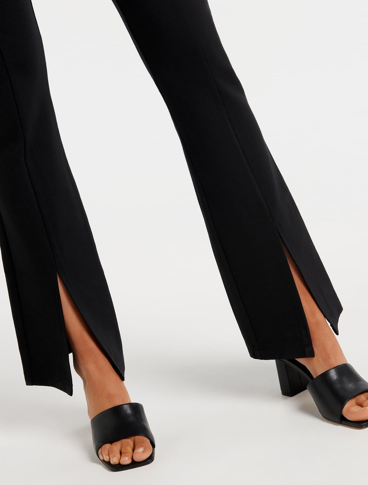 Astrid Flare Ponte Pant Black