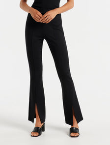 Astrid Flare Ponte Pant Black