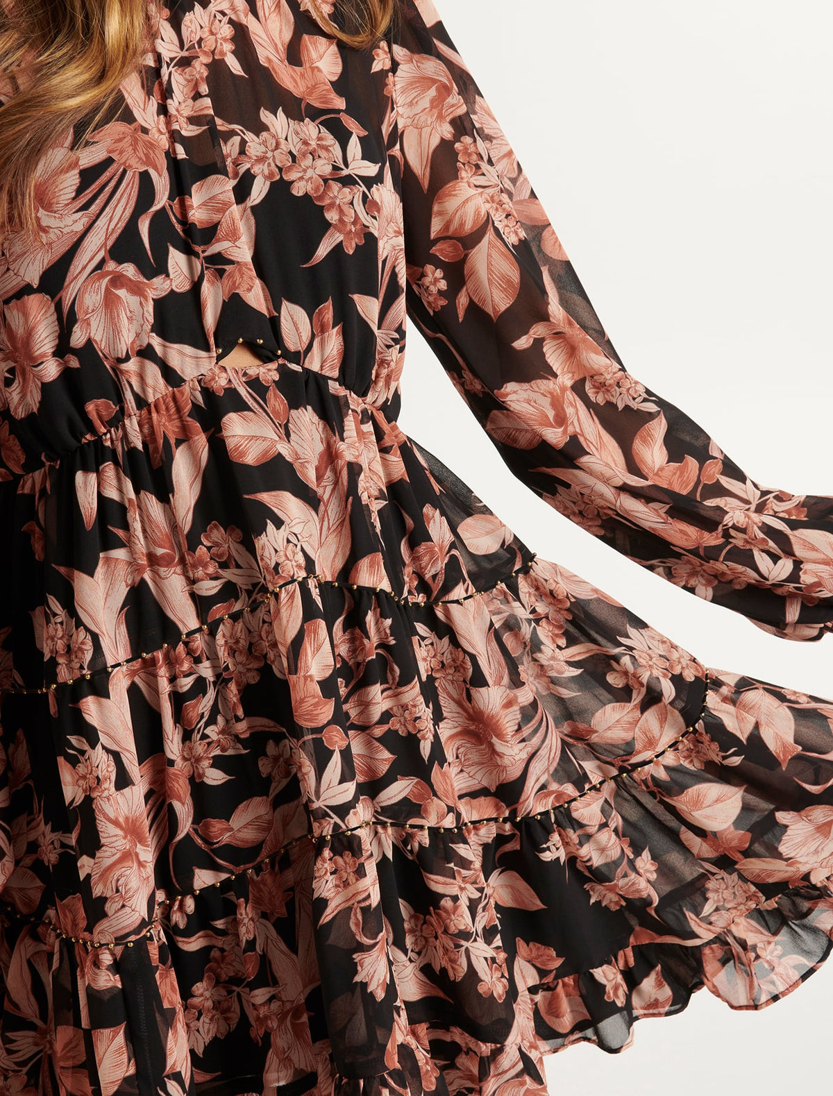 Lenora Printed Skater Mini Dress Dark Marrakesh Floral