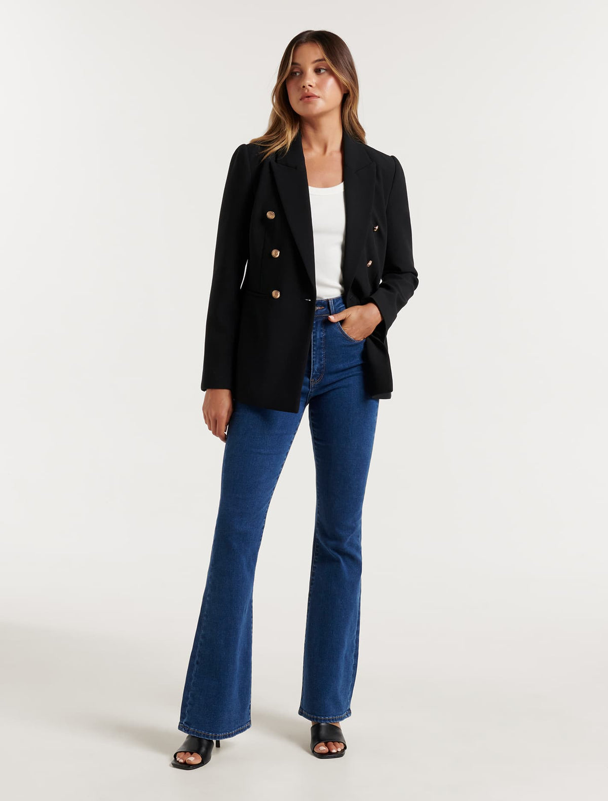 Milly button blazer Black