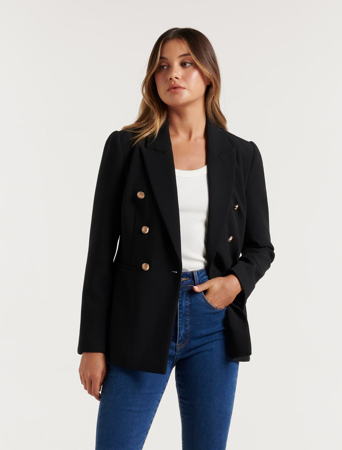 Milly button blazer Black