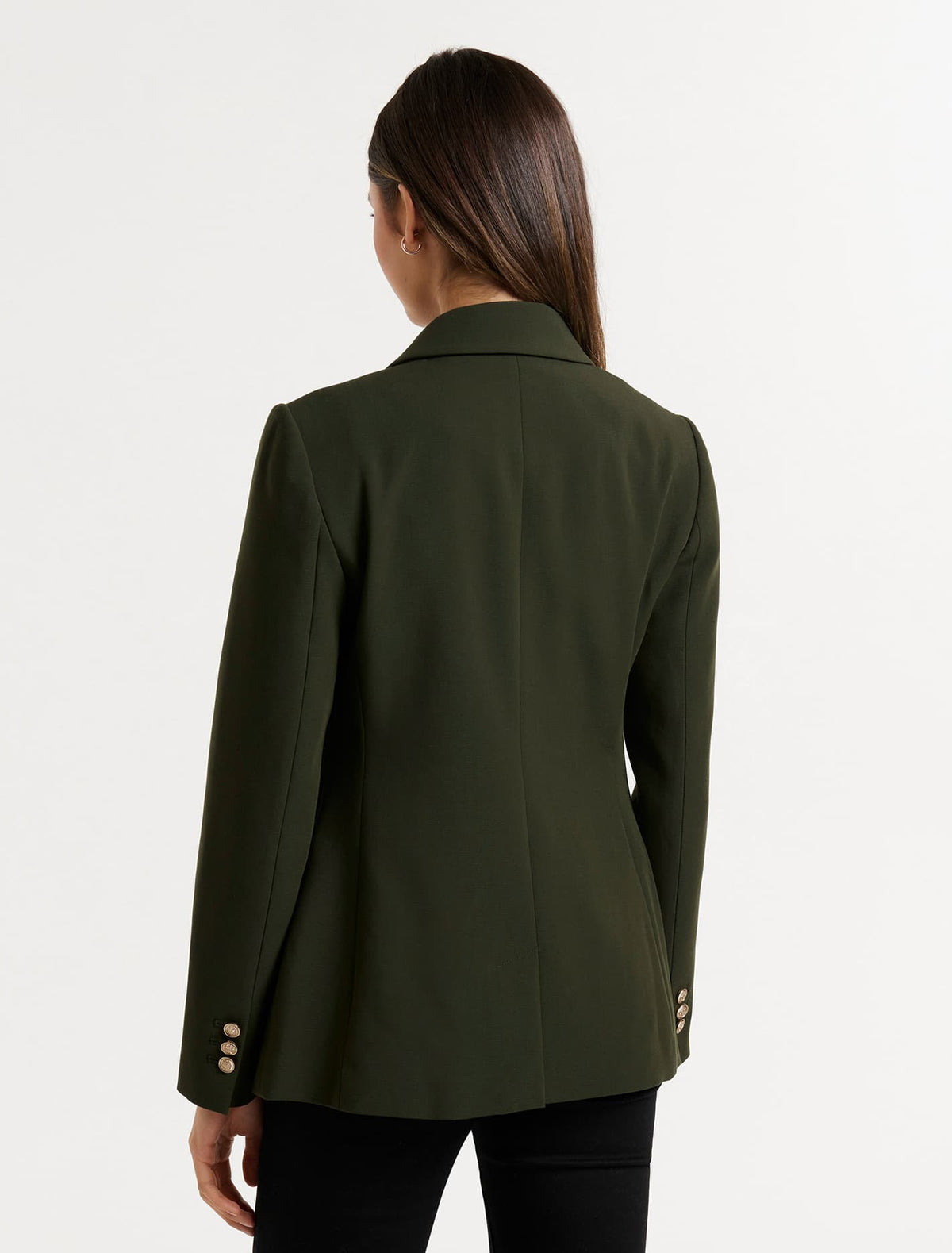 Milly button blazer Dark Khaki