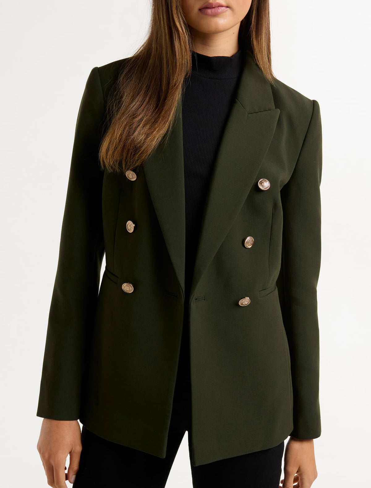 Milly button blazer Dark Khaki