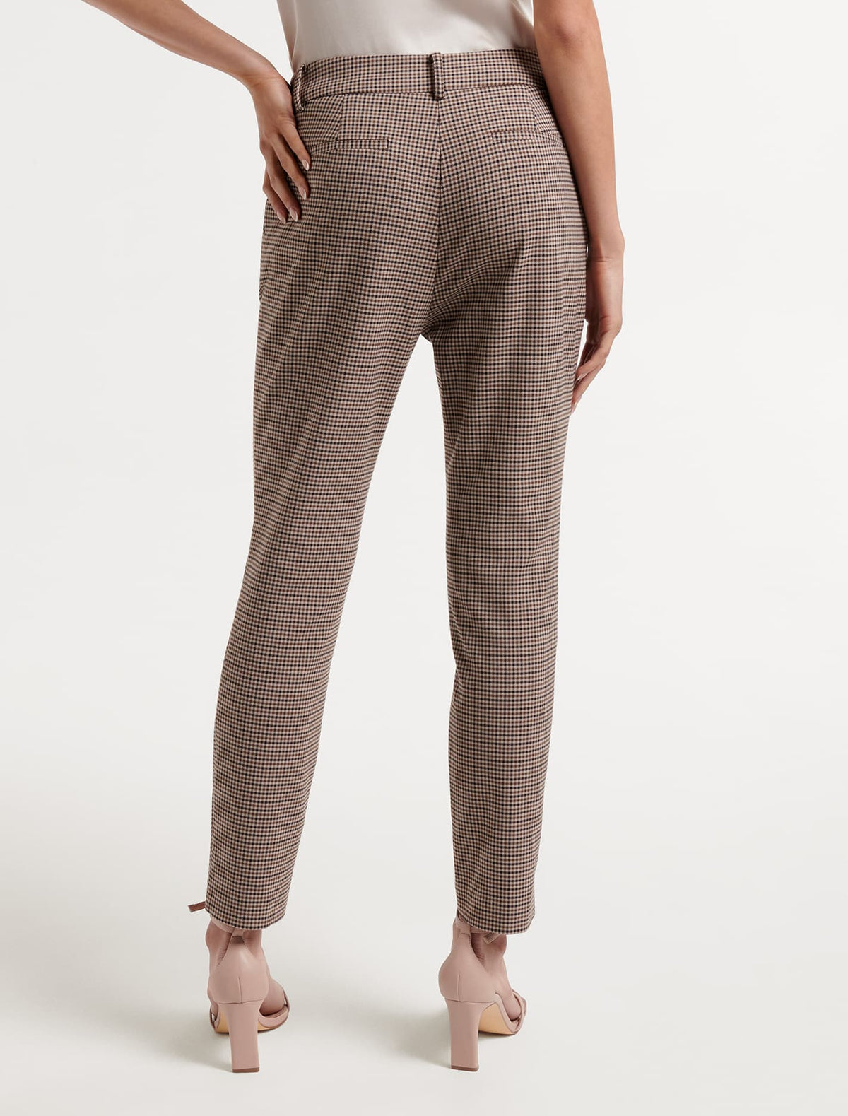 Mindy Petite 7/8th Slim Pants Houndstooth
